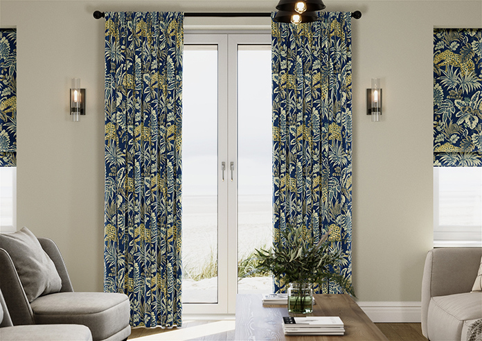 Leopard, Lapis - Made to Measure Curtain - Image 3